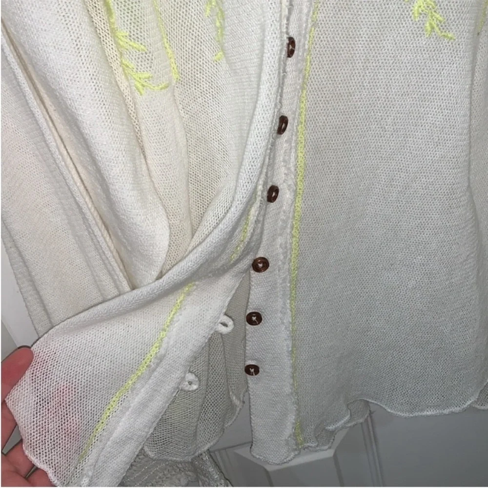 Free people Margie Embroidered cardigan